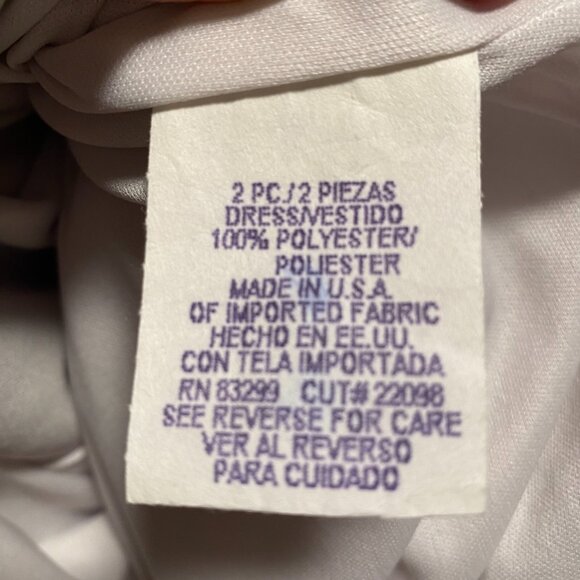 Onyx Nite Formal 2 Piece Grey Evening Gown Size 8 - Picture 11 of 13